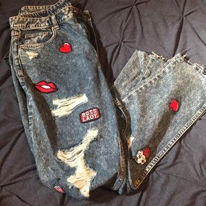 Highwaisted boyfriend jeans